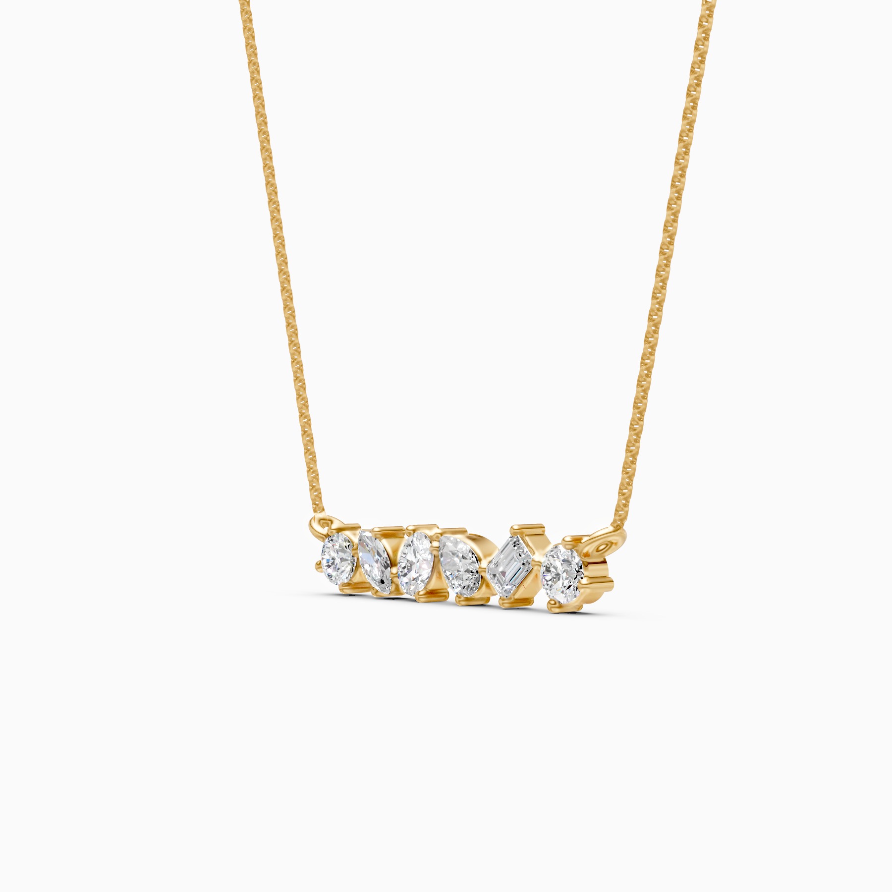 Multi-Shape Lab Grown Diamond Pendant